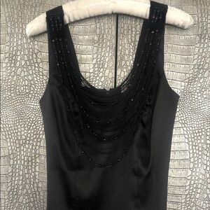 As U Wish Juniors Black Satin Dress Size 5